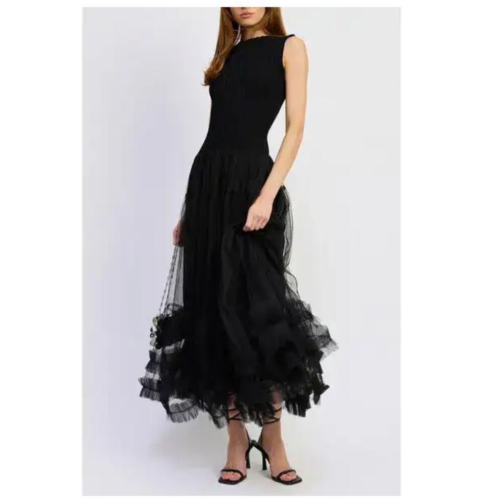 NEW En Saison Darcy Sleeveless Tulle Midi Dress Size Large - Picture 5 of 14